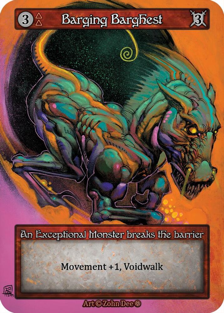 Barging Barghest, Standard, front