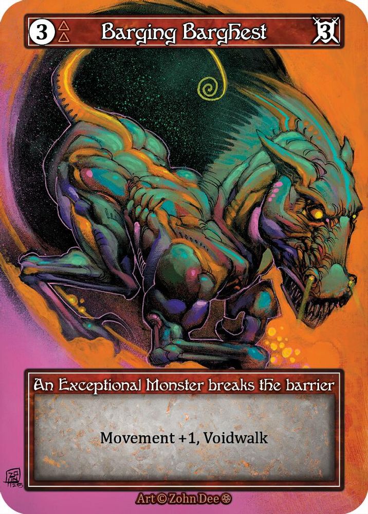 Barging Barghest (Foil), Foil, front