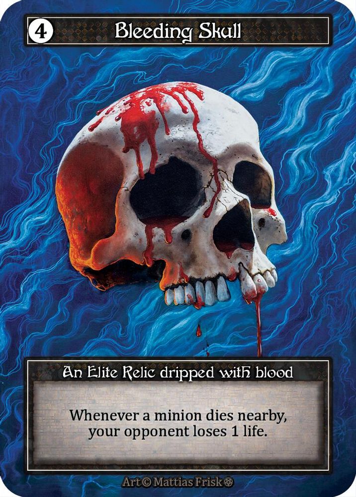 Bleeding Skull (Foil), Foil, front