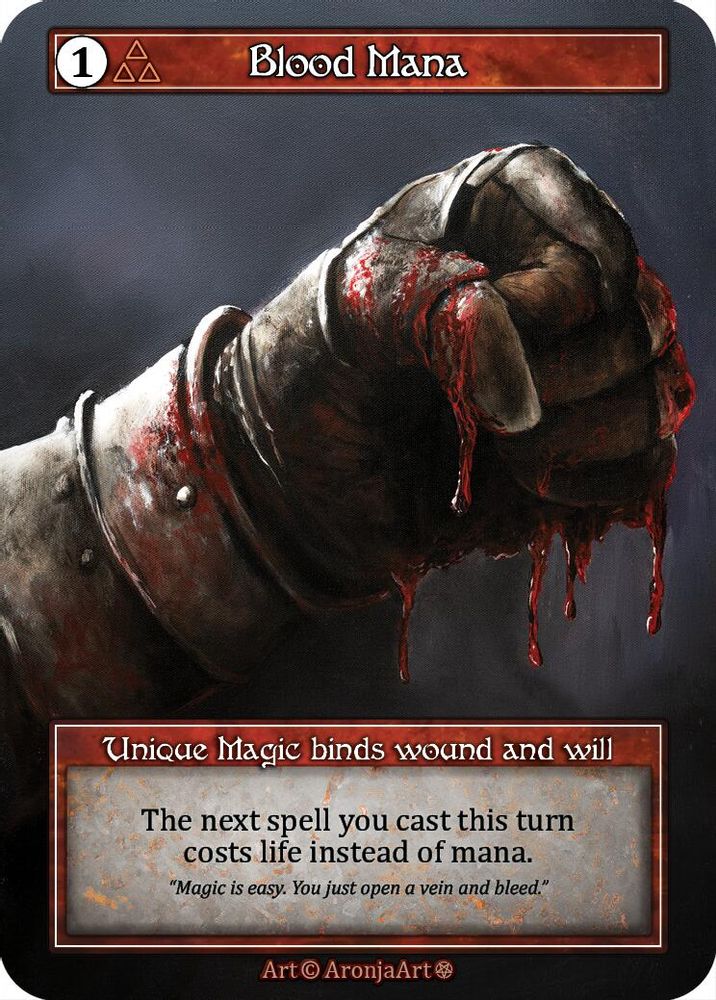 Blood Mana (Foil), Foil, front