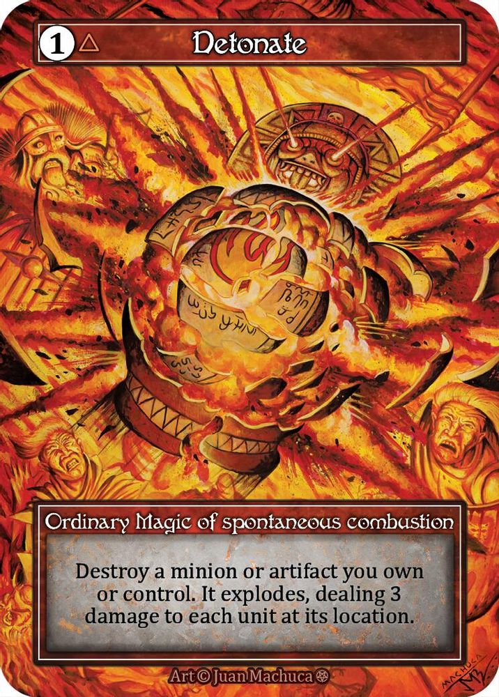Detonate (Foil), Foil, front