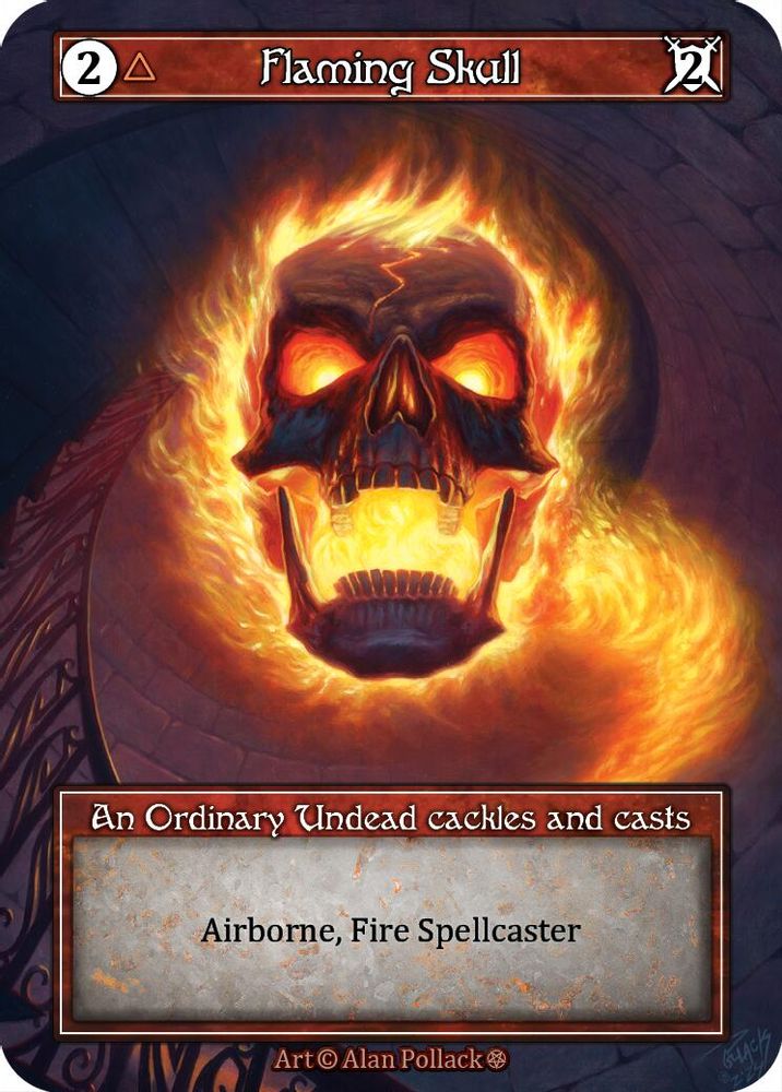 Flaming Skull (Foil), Foil, front