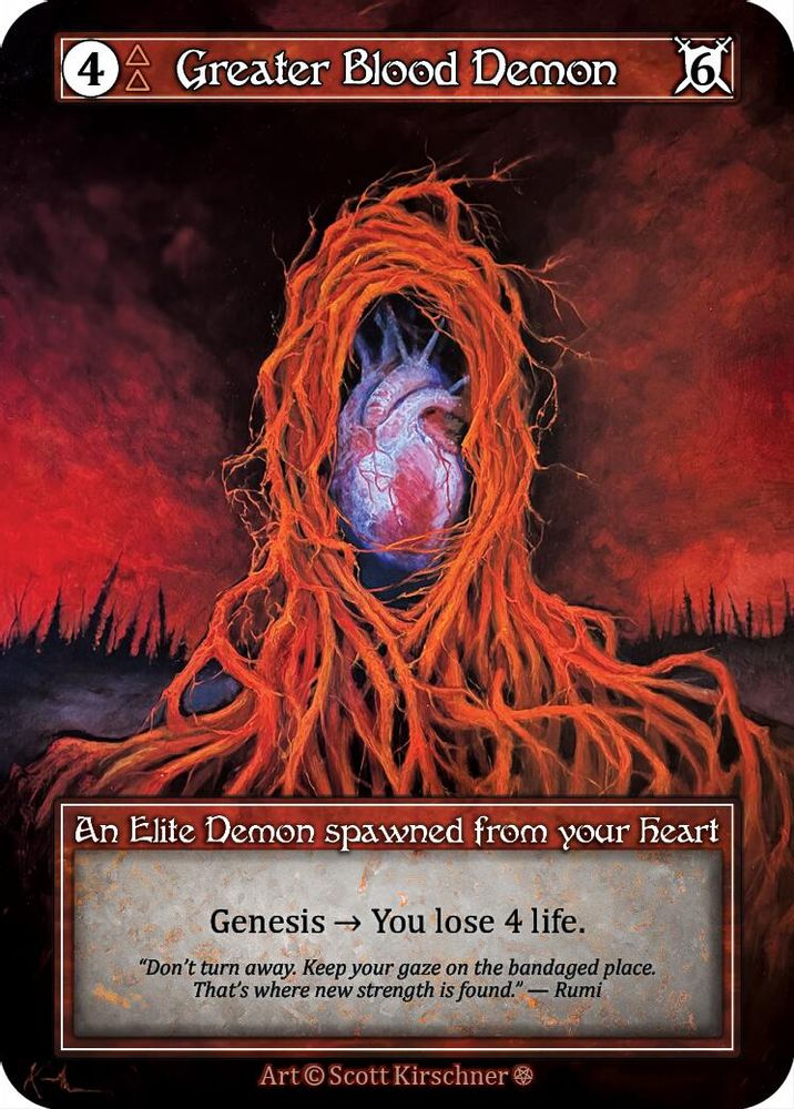 Greater Blood Demon (Foil), Foil, front