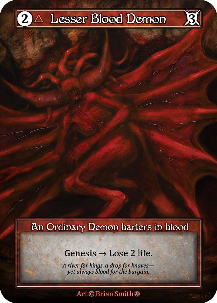 Lesser Blood Demon (Foil), Foil, front