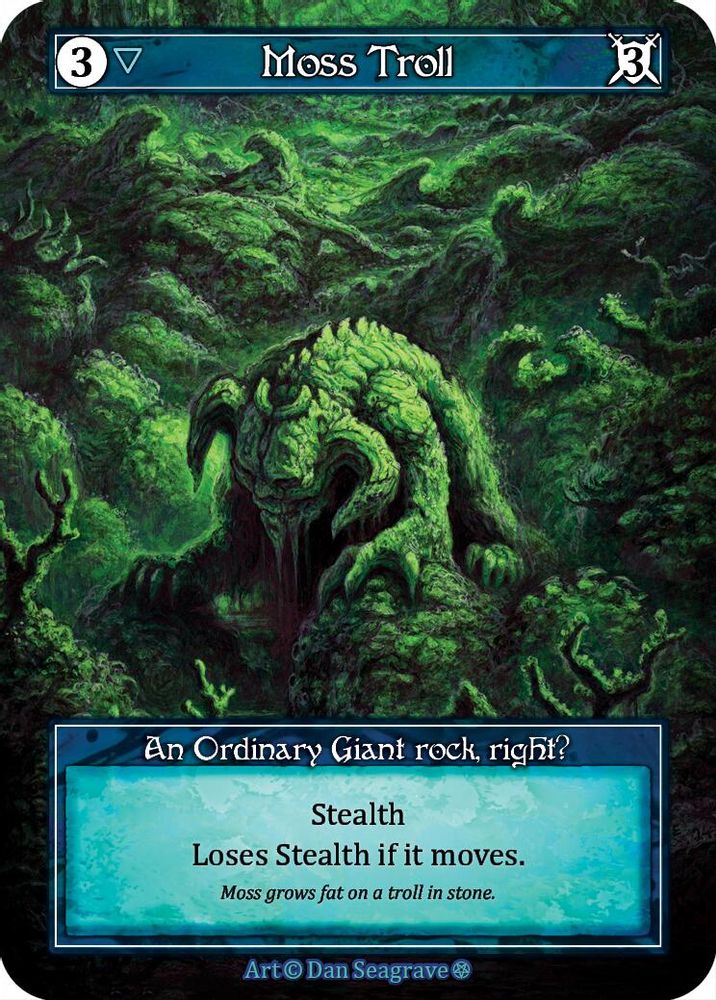 Moss Troll (Foil), Foil, front