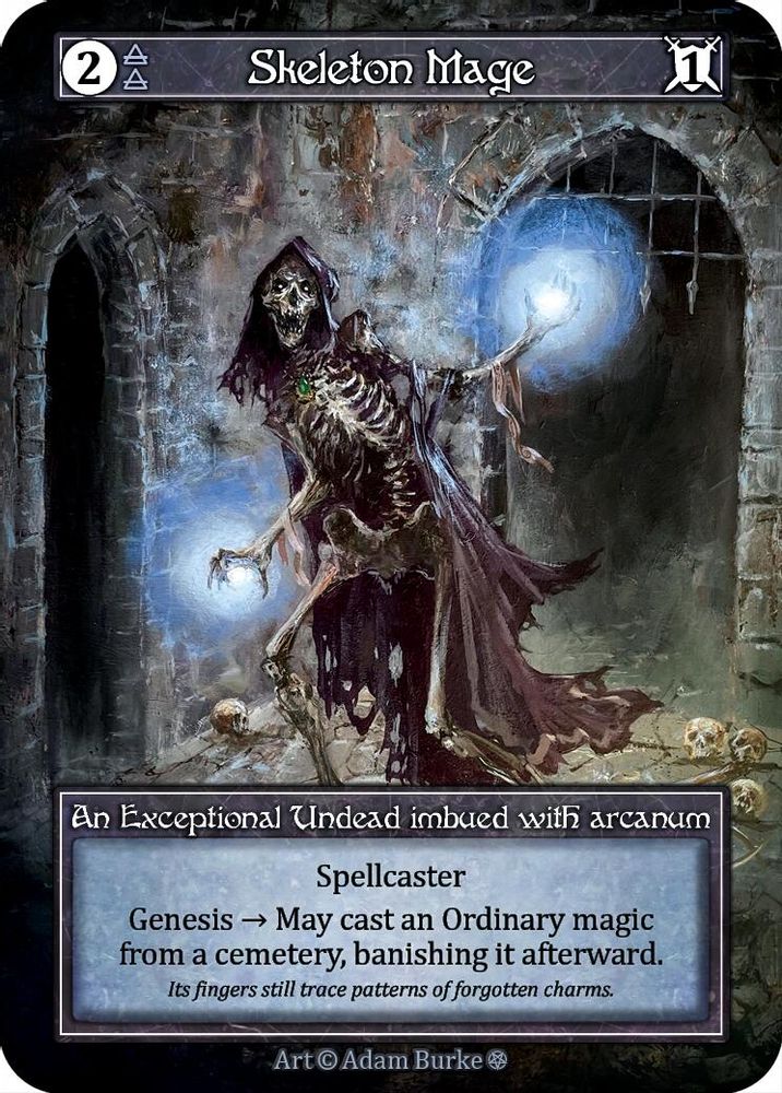 Skeleton Mage (Foil), Foil, front