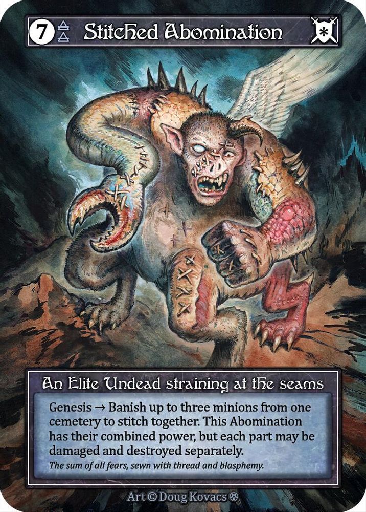 Stitched Abomination (Foil), Foil, front