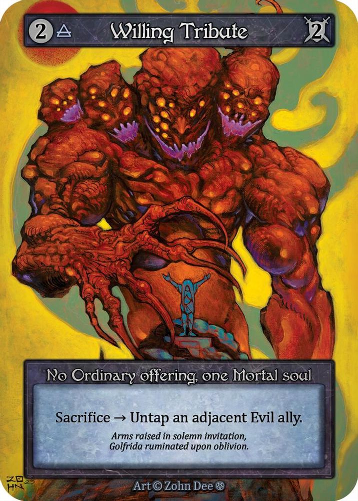 Willing Tribute, Standard, front