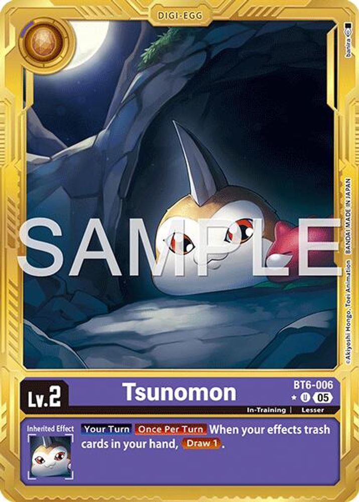 Tsunomon (Gold Border), Foil, front