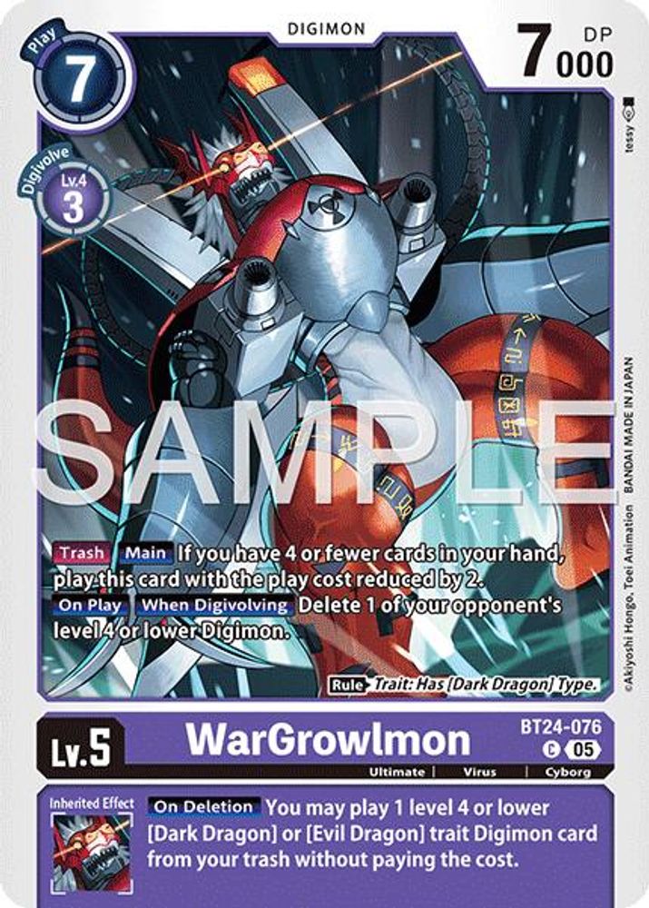 WarGrowlmon, Standard, front