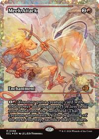 Meek Attack (0398) (Showcase) (Fracture Foil), Lorwyn Eclipsed