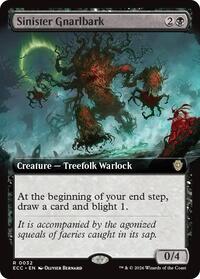 Sinister Gnarlbark (Extended Art), Commander: Lorwyn Eclipsed