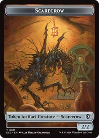 Scarecrow // Treasure Double-Sided Token, Commander: Lorwyn Eclipsed