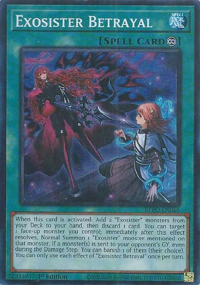 Exosister Betrayal, 1st-edition, front