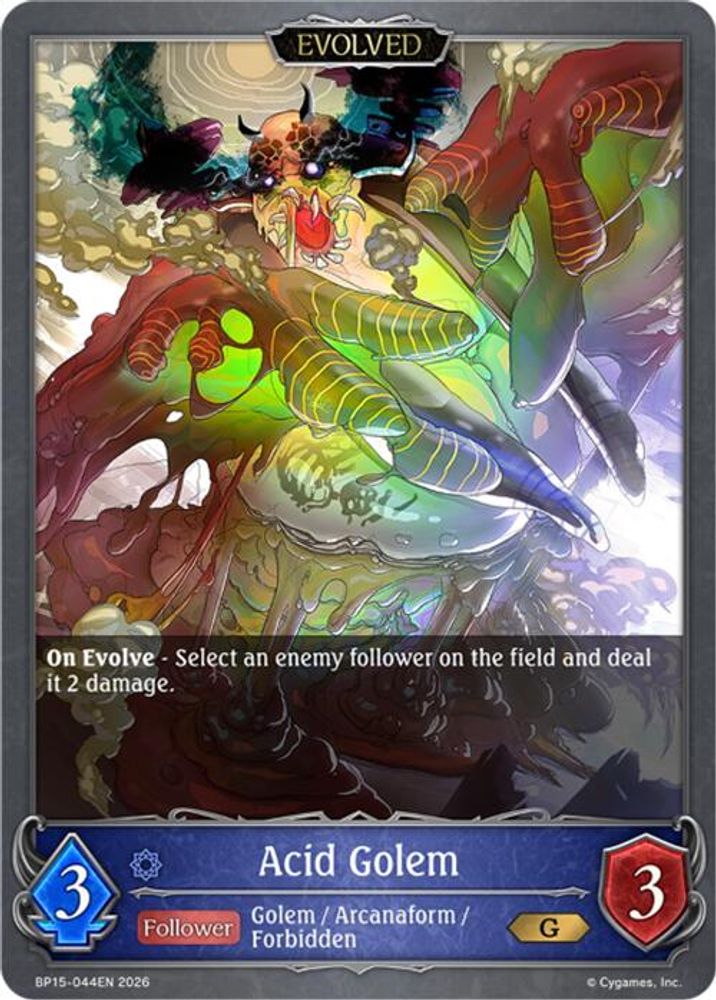 Acid Golem (Evolved), Standard, front