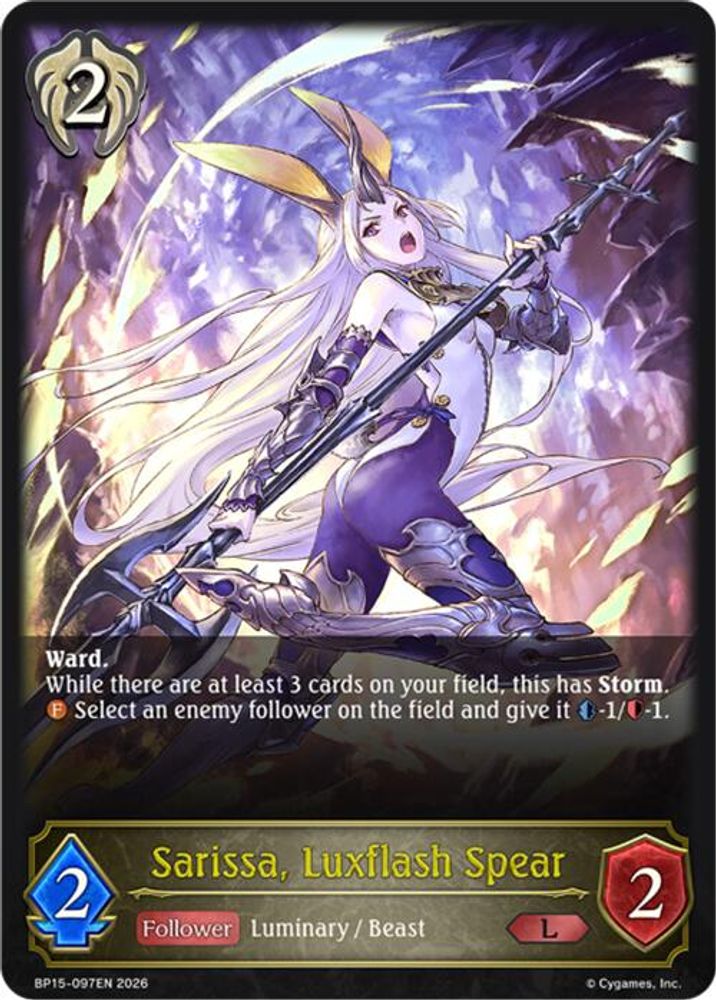 Sarissa, Luxflash Spear, Standard, front