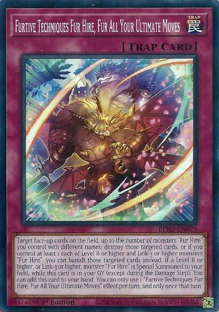 Furtive Techniques Fur Hire, Fur All Your Ultimate Moves, 1st-edition, front