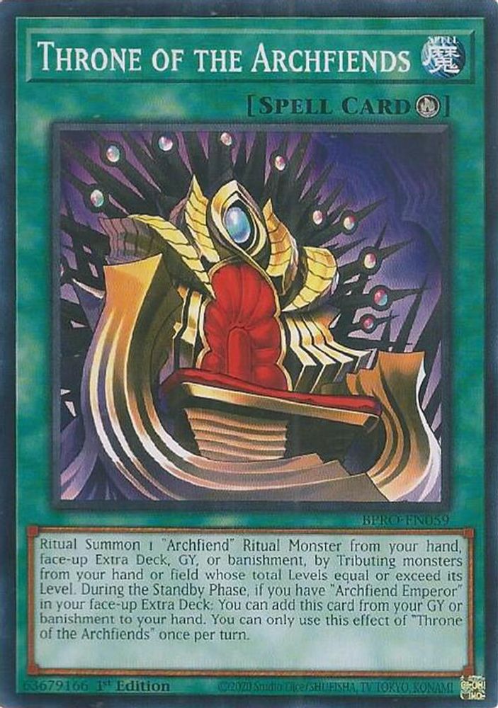 Throne of the Archfiends, 1st-edition, front
