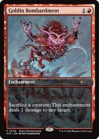 Goblin Bombardment, Game Day & Store Championship Promos