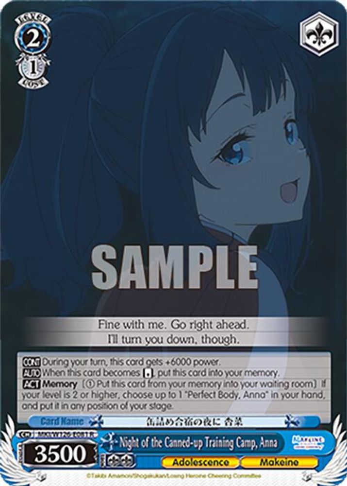 Night of the Canned-up Training Camp, Anna, Standard, front