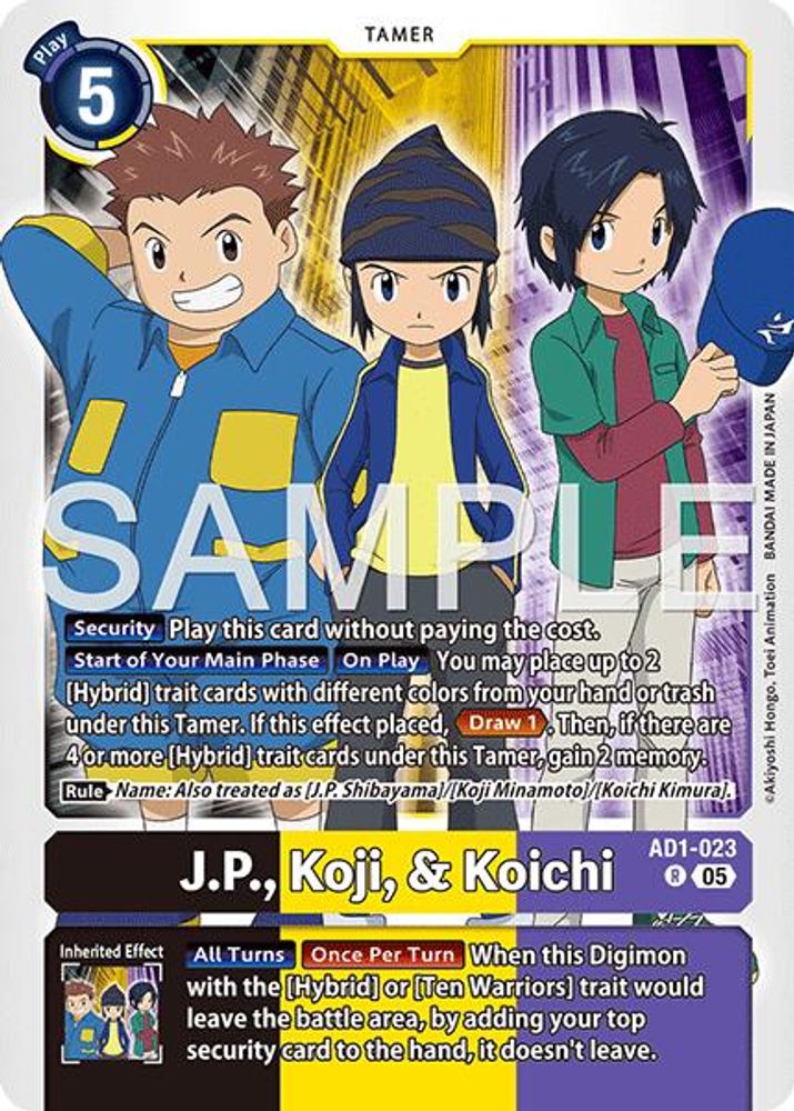 J.P., Koji, & Koichi, Foil, front