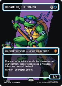 Donatello, the Brains (0085) (Borderless) (Surge Foil), Commander: Teenage Mutant Ninja Turtles