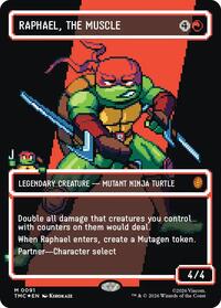 Raphael, the Muscle (0091) (Borderless) (Surge Foil), Commander: Teenage Mutant Ninja Turtles