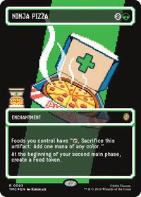 Ninja Pizza (Borderless) (Surge Foil), Commander: Teenage Mutant Ninja Turtles