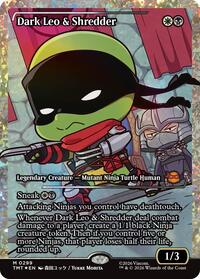 Dark Leo & Shredder (Showcase) (Fracture Foil), Teenage Mutant Ninja Turtles