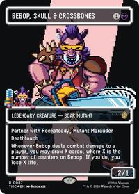 Bebop, Skull & Crossbones (Borderless) (Surge Foil), Commander: Teenage Mutant Ninja Turtles