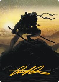 Leonardo, Sewer Samurai Art Card (20/54) (Gold-Stamped Signature), Art Series: Teenage Mutant Ninja Turtles