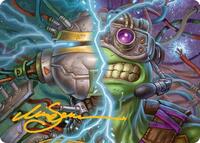 Mind Transfer Protocol Art Card (Gold-Stamped Signature), Art Series: Teenage Mutant Ninja Turtles
