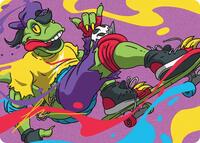 Mondo Gecko Art Card (Gold-Stamped Signature), Art Series: Teenage Mutant Ninja Turtles