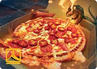 Spicy Oatmeal Pizza Art Card (Gold-Stamped Signature), Art Series: Teenage Mutant Ninja Turtles