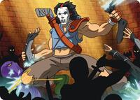 Casey Jones, Vigilante Art Card (Gold-Stamped Signature), Art Series: Teenage Mutant Ninja Turtles