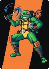 Michelangelo, the Heart Art Card, Art Series: Teenage Mutant Ninja Turtles
