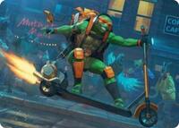 Michelangelo, On the Scene Art Card, Art Series: Teenage Mutant Ninja Turtles