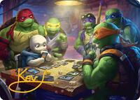 Lessons from Life Art Card (Gold-Stamped Signature), Art Series: Teenage Mutant Ninja Turtles