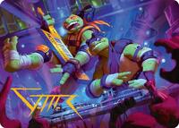 Mikey & Don, Party Planners Art Card (Gold-Stamped Signature), Art Series: Teenage Mutant Ninja Turtles