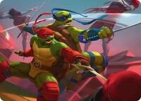 Raph & Leo, Sibling Rivals Art Card, Art Series: Teenage Mutant Ninja Turtles