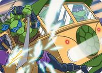 Don & Leo, Problem Solvers Art Card (Gold-Stamped Signature), Art Series: Teenage Mutant Ninja Turtles