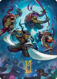 Heroes in a Half Shell Art Card (Gold-Stamped Signature), Art Series: Teenage Mutant Ninja Turtles