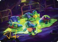The Ooze Art Card (Gold-Stamped Signature), Art Series: Teenage Mutant Ninja Turtles