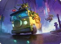 Turtle Van Art Card, Art Series: Teenage Mutant Ninja Turtles