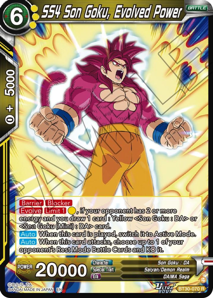 SS4 Son Goku, Evolved Power, Standard, front
