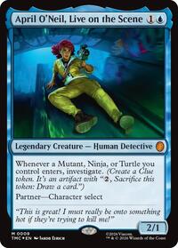 April O'Neil, Live on the Scene (Surge Foil), Commander: Teenage Mutant Ninja Turtles