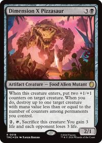 Dimension X Pizzasaur (Surge Foil), Commander: Teenage Mutant Ninja Turtles