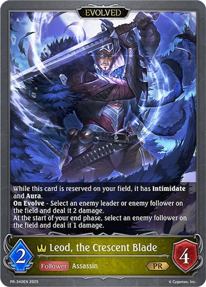 Leod, the Crescent Blade (Evolved) - PR-340EN, Standard, front