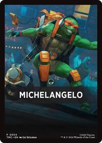 Michelangelo Theme Card, Commander: Teenage Mutant Ninja Turtles