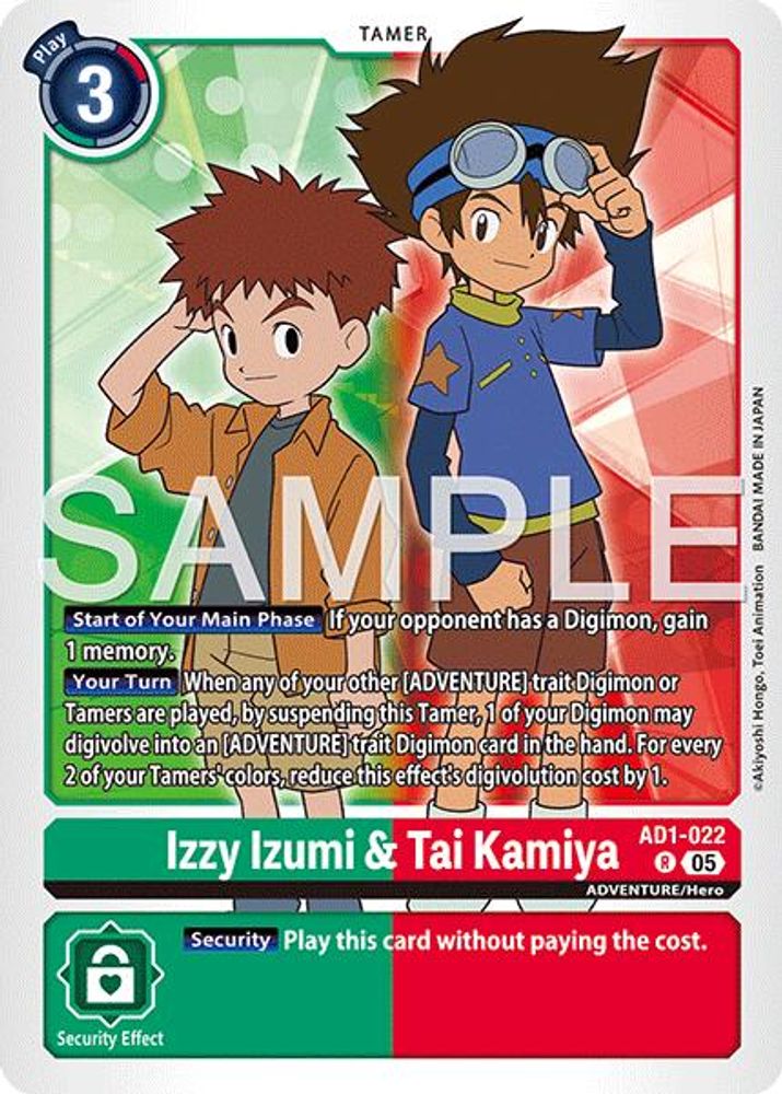 Izzy Izumi & Tai Kamiya, Foil, front